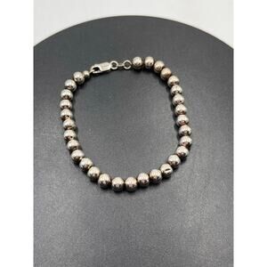 KARIZMA SPA KA 1722 Sterling Silver 925 Beaded 5mm Bracelet 7.5”
